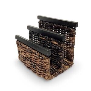 Boho Wicker Mail Organiser / Sorter